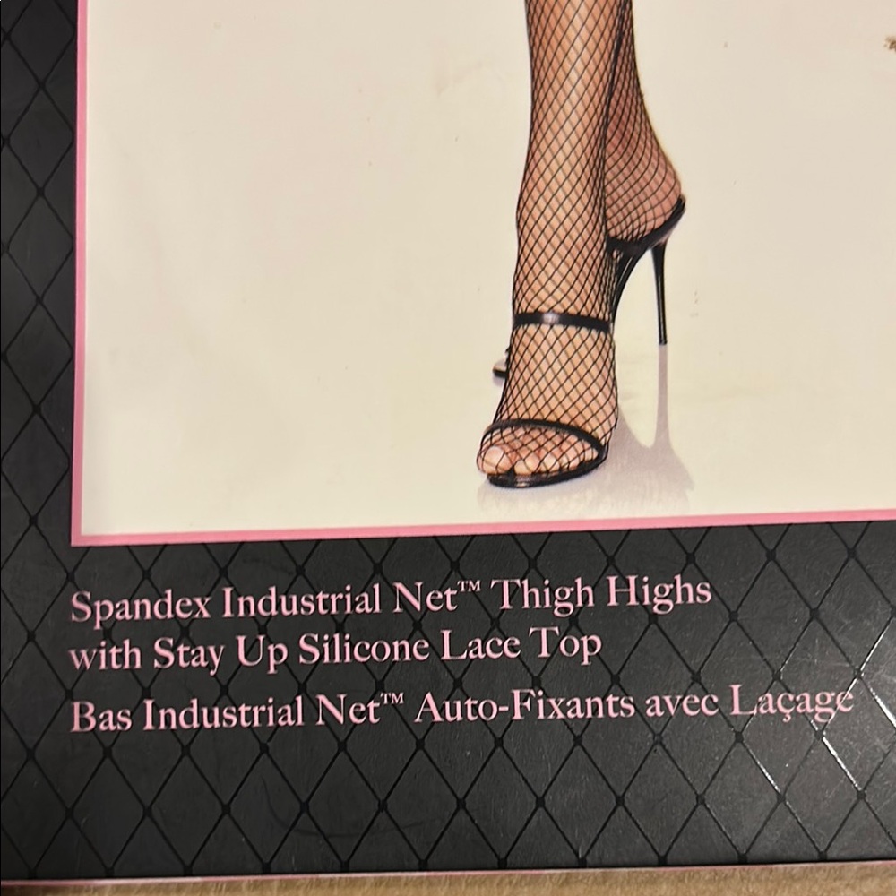 Leg Avenue Black Lace Thigh High Stockings - Picture 4 of 5